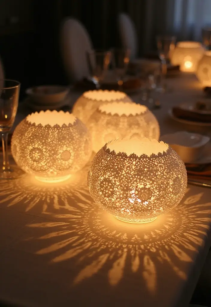 29 Paper Lantern Crafts DIY Ideas to Light Up Your Evenings - 7. Paper Doily Lanterns