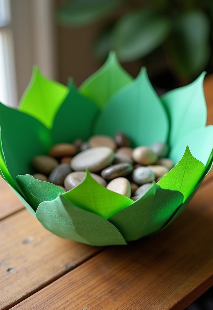 29 Paper Leaf Crafts DIY Ideas for Nature-Inspired Decor - 2. DIY Leaf Bowl