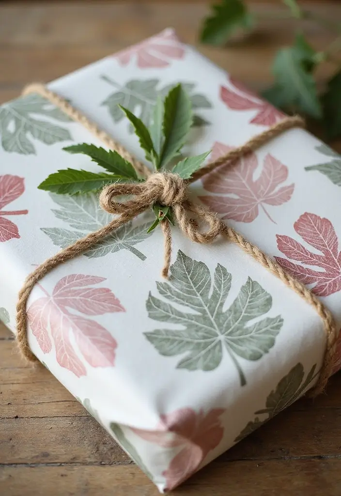 29 Paper Leaf Crafts DIY Ideas for Nature-Inspired Decor - 21. Leaf Gift Wrap