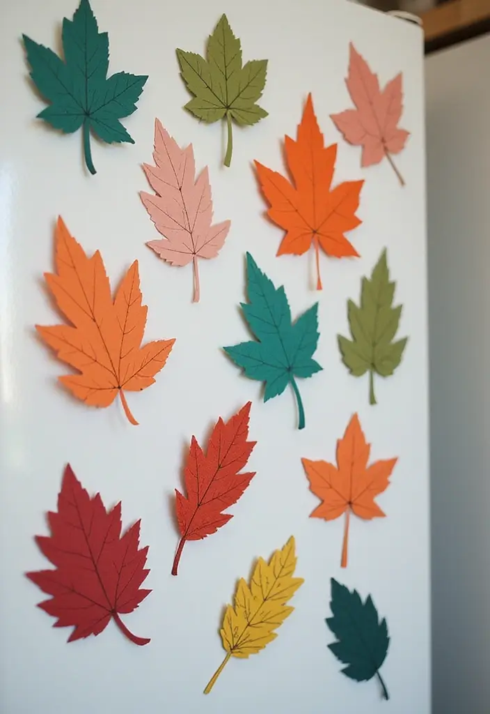 29 Paper Leaf Crafts DIY Ideas for Nature-Inspired Decor - 7. Paper Leaf Magnets