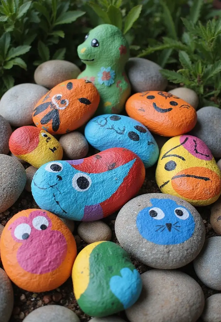 29 Summer Crafts for Kids DIY Projects for Bright Sunny Days - 1. Painted Rock Animals