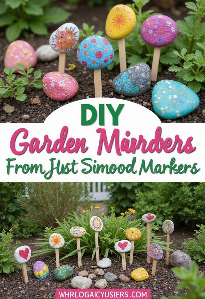 29 Summer Crafts for Kids DIY Projects for Bright Sunny Days - 14. DIY Garden Markers