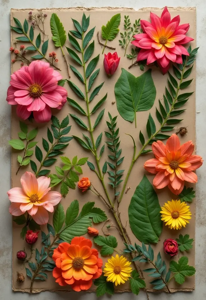 29 Summer Crafts for Kids DIY Projects for Bright Sunny Days - 2. Nature Collage Masterpieces