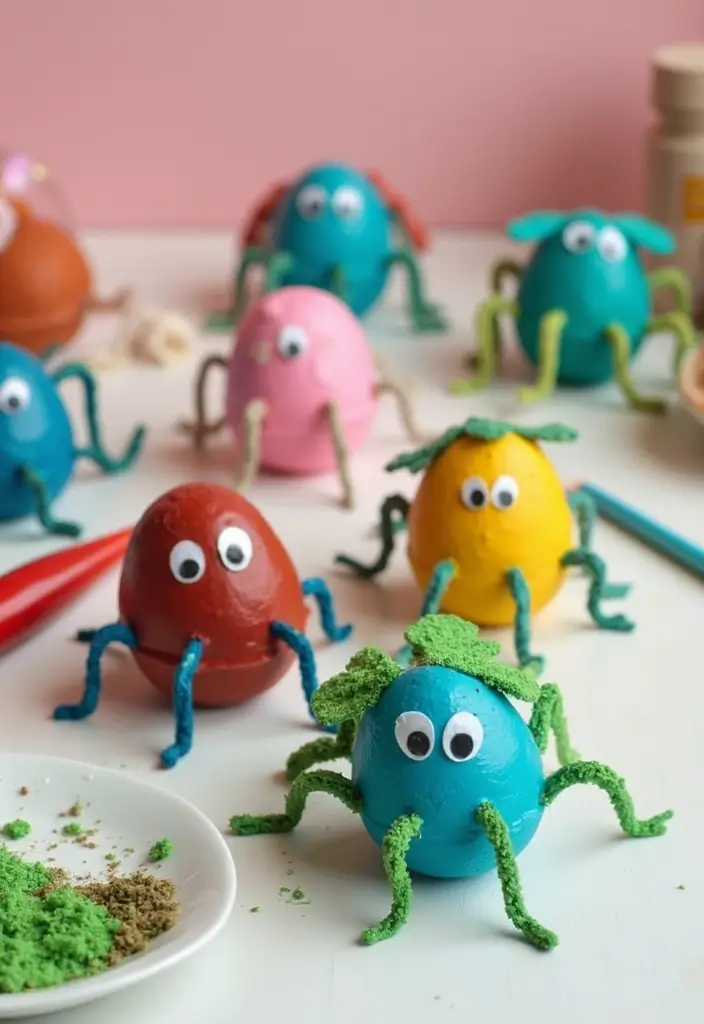 29 Summer Crafts for Kids DIY Projects for Bright Sunny Days - 26. DIY Egg Carton Bugs