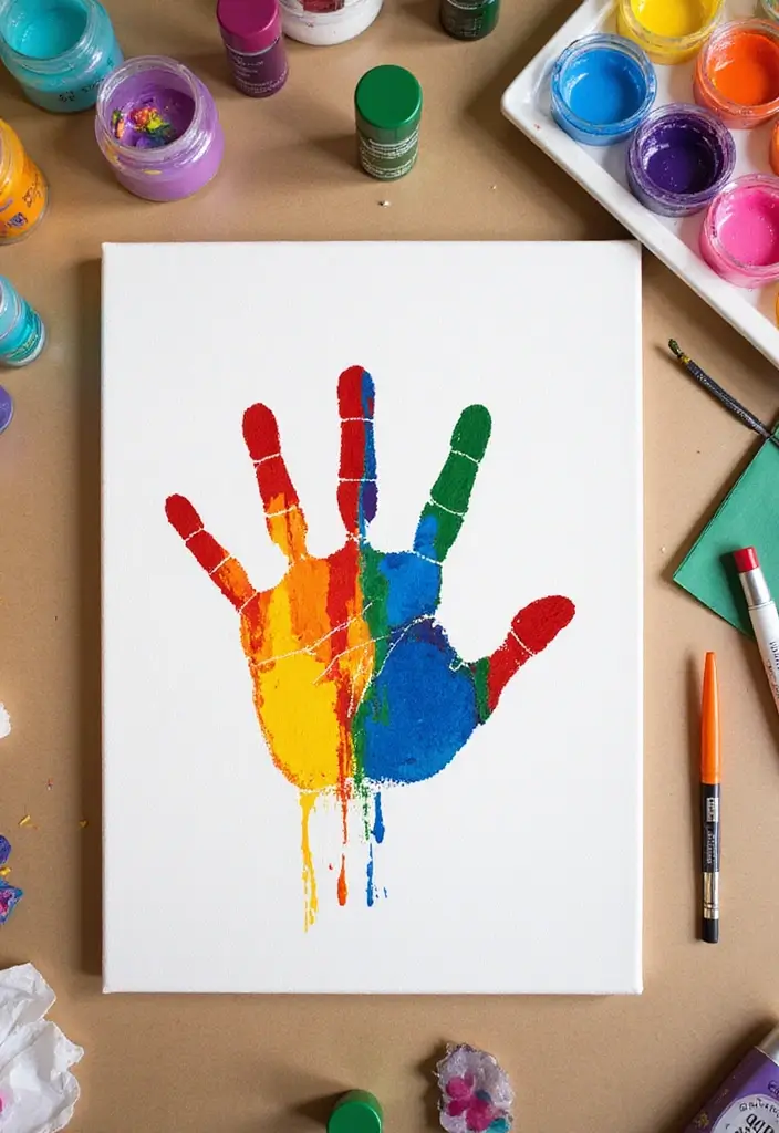 29 Summer Crafts for Kids DIY Projects for Bright Sunny Days - 27. DIY Handprint Art