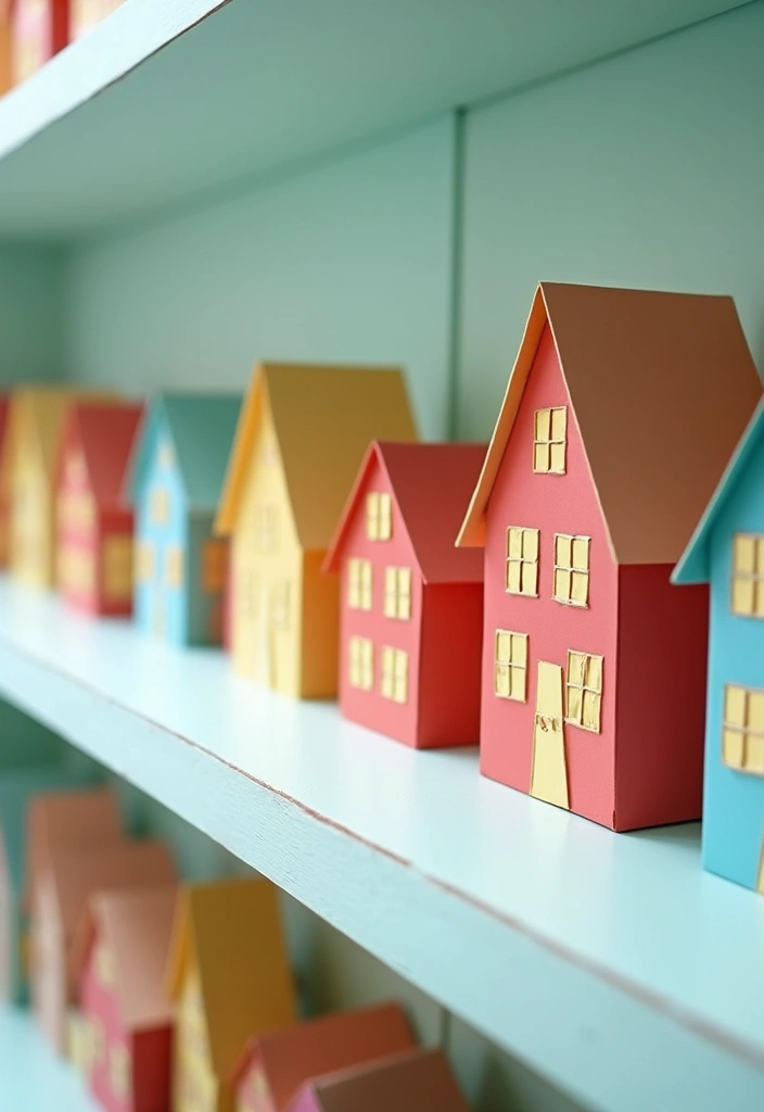 30 3D Paper Crafts DIY Ideas for Eye-Catching Creations - 13. 3D Paper Houses