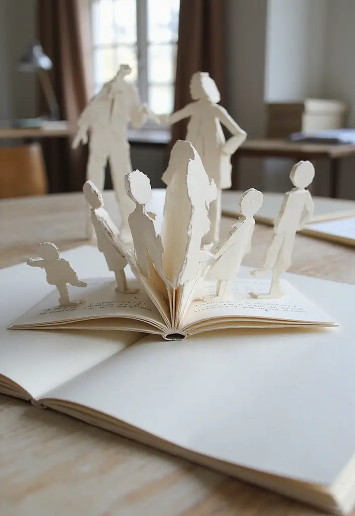 30 3D Paper Crafts DIY Ideas for Eye-Catching Creations - 14. Interactive Paper Models