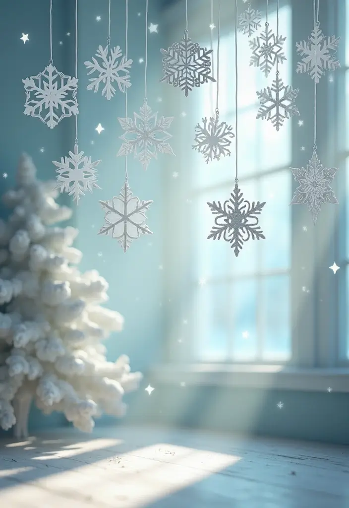 30 3D Paper Crafts DIY Ideas for Eye-Catching Creations - 24. 3D Paper Snowflakes