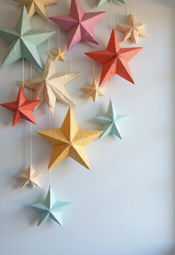 30 3D Paper Crafts DIY Ideas for Eye-Catching Creations - 3. 3D Paper Stars