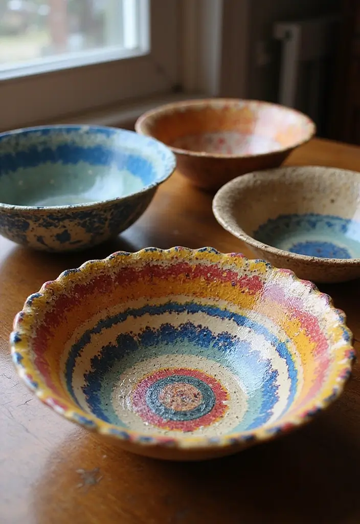 30 3D Paper Crafts DIY Ideas for Eye-Catching Creations - 4. Paper Mache Bowls