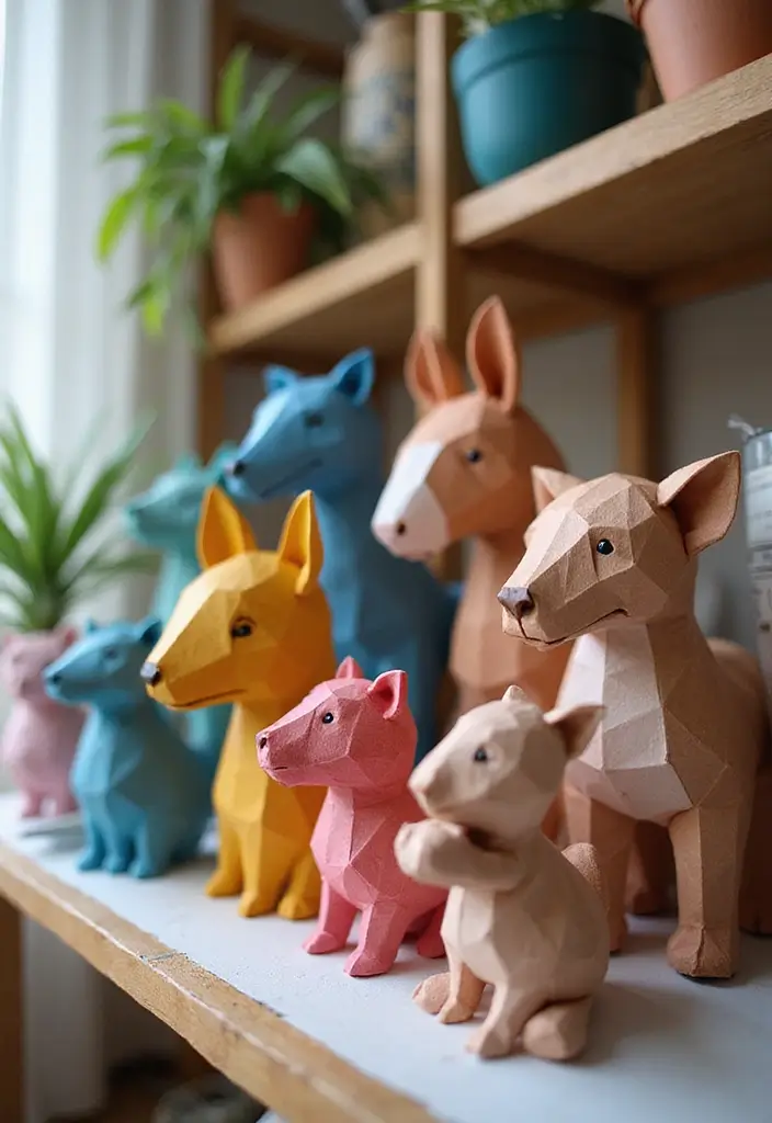 30 3D Paper Crafts DIY Ideas for Eye-Catching Creations - 5. 3D Paper Animals