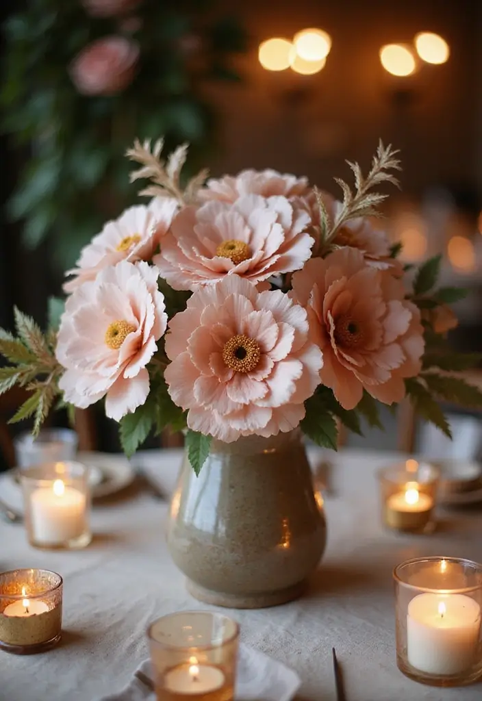 30 DIY Paper Flower Crafts That Bloom with Beauty - 11. Paper Flower Centerpieces
