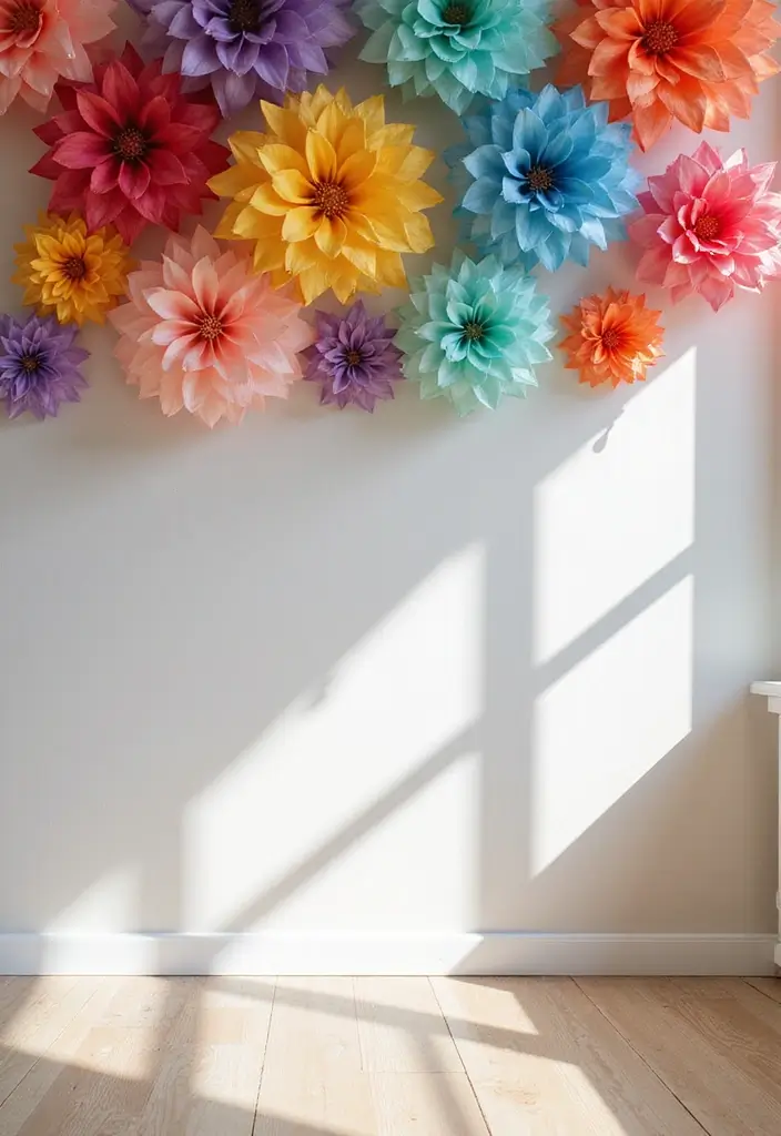 30 DIY Paper Flower Crafts That Bloom with Beauty - 18. Tissue Paper Flowers