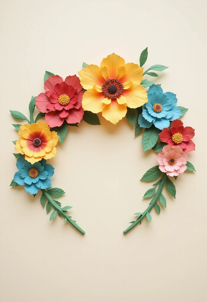 30 DIY Paper Flower Crafts That Bloom with Beauty - 24. Paper Flower Crown