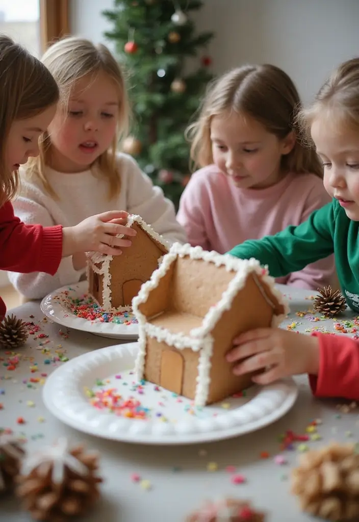 30 Holiday Crafts for Kids DIY Ideas That Make Every Season Magical - 11. Paper Plate Gingerbread Houses