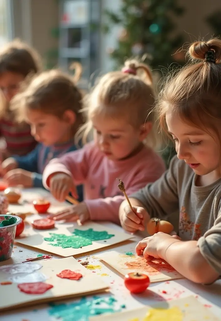 30 Holiday Crafts for Kids DIY Ideas That Make Every Season Magical - 16. Potato Stamp Holiday Cards
