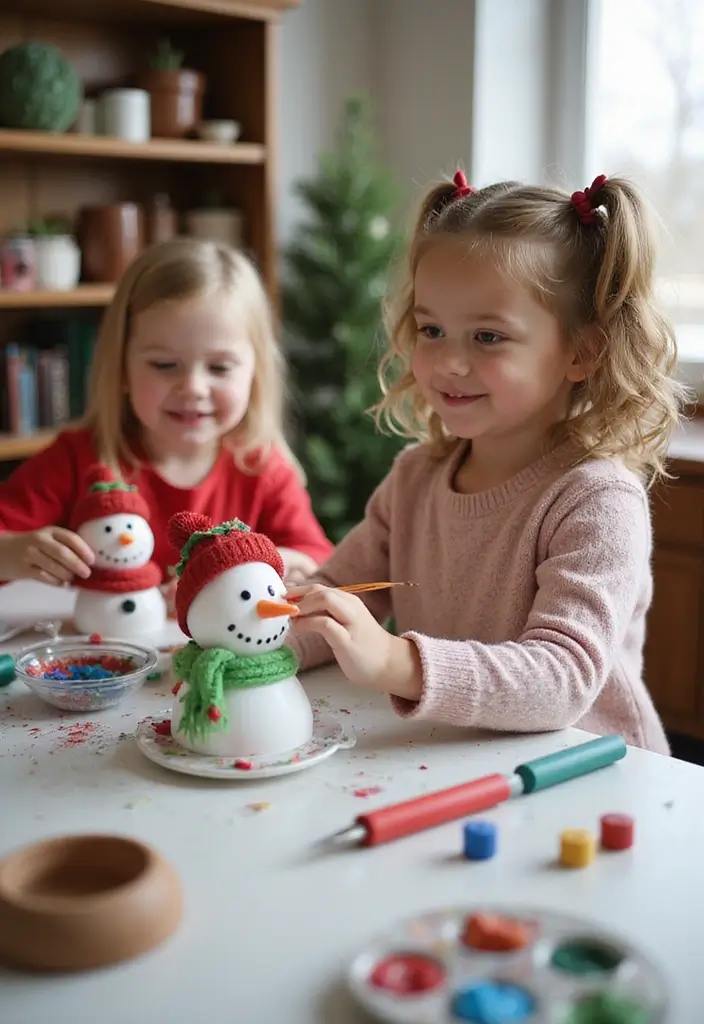 30 Holiday Crafts for Kids DIY Ideas That Make Every Season Magical - 5. DIY Clay Pot Snowmen
