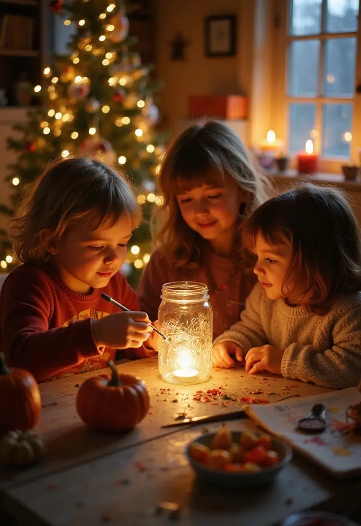 30 Holiday Crafts for Kids DIY Ideas That Make Every Season Magical - 9. Festive Mason Jar Lanterns