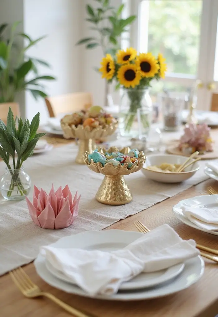 30 Origami Paper Crafts DIY Projects That Bring Joy to Your Day - 16. Origami Table Decorations