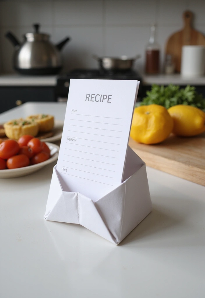 30 Origami Paper Crafts DIY Projects That Bring Joy to Your Day - 25. Origami Recipe Holders