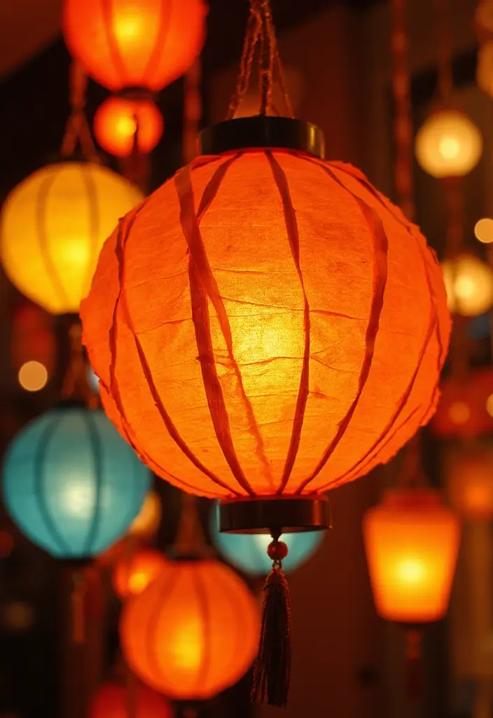 30 Origami Paper Crafts DIY Projects That Bring Joy to Your Day - 7. Enchanting Origami Lanterns