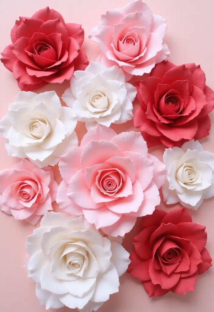 30 Paper Bouquet DIY Ideas That Last Forever - 1. Classic Crepe Paper Roses