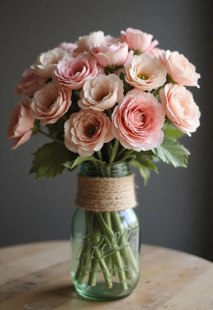 30 Paper Bouquet DIY Ideas That Last Forever - 11. Rustic Twine-Wrapped Bouquets