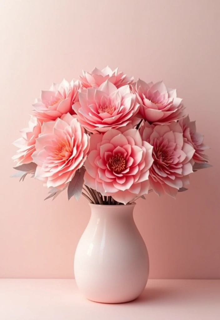 30 Paper Bouquet DIY Ideas That Last Forever - 15. Creative Layered Petal Bouquets