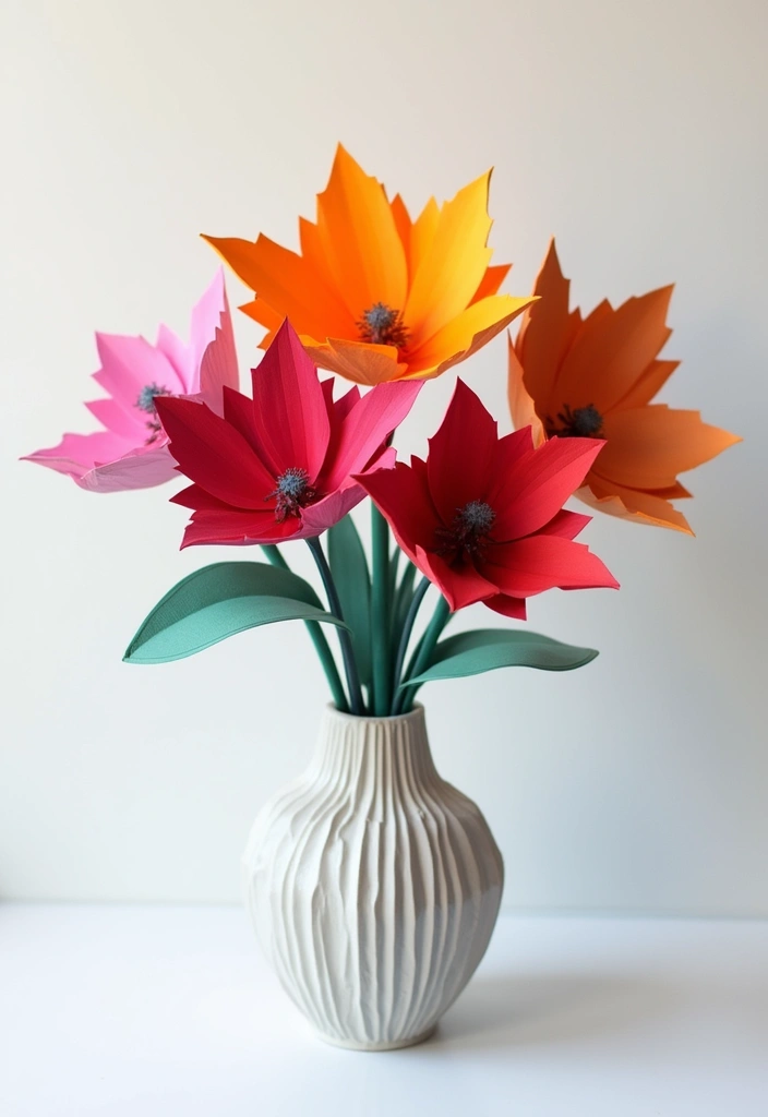 30 Paper Bouquet DIY Ideas That Last Forever - 20. Unique Petal-Shaped Bouquets