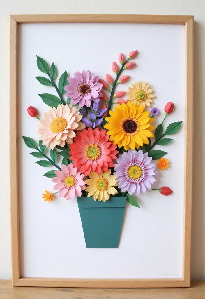 30 Paper Bouquet DIY Ideas That Last Forever - 21. Botanical Paper Art Bouquets