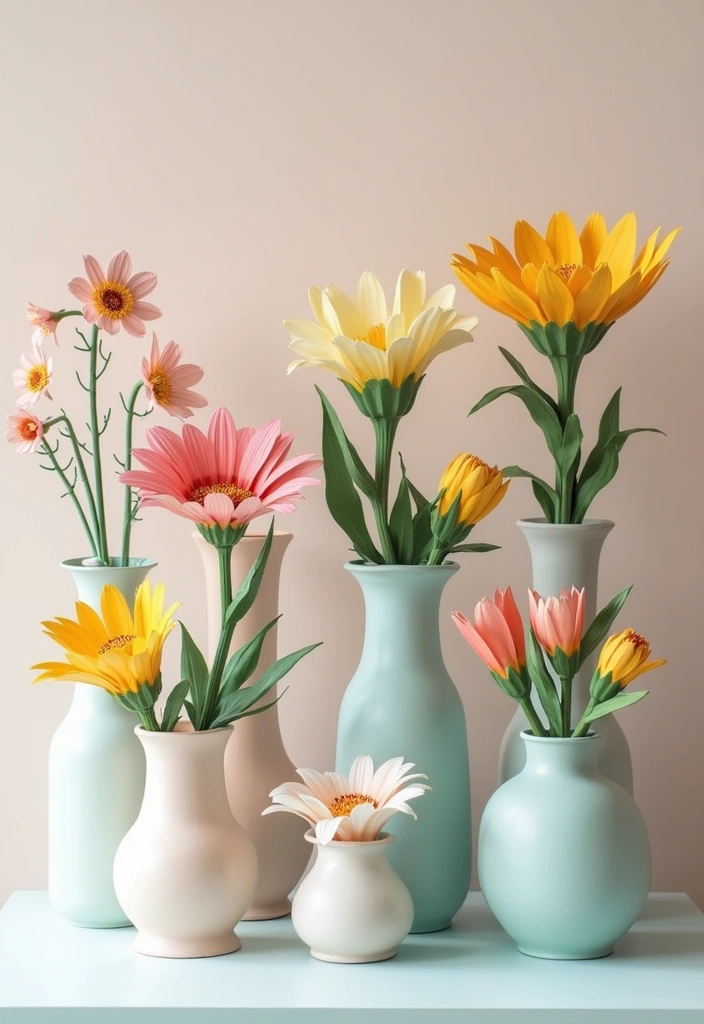 30 Paper Bouquet DIY Ideas That Last Forever - 28. Interchangeable Flower Vases