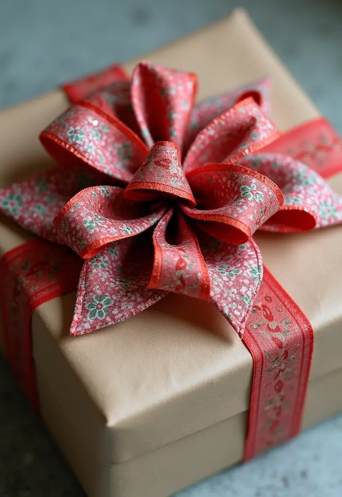 30 Paper Bow Crafts DIY Projects for Perfect Gift Wrapping - 12. Fabric Bow