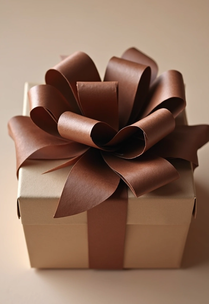 30 Paper Bow Crafts DIY Projects for Perfect Gift Wrapping - 30. Chocolate Bow