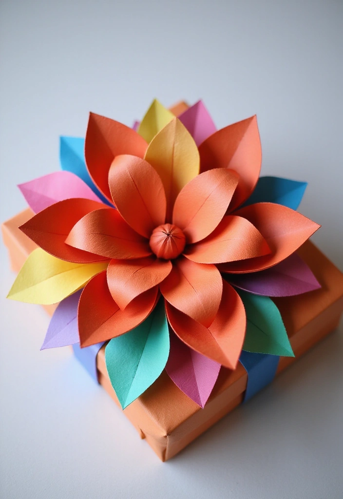 30 Paper Bow Crafts DIY Projects for Perfect Gift Wrapping - 4. Layered Petal Bow