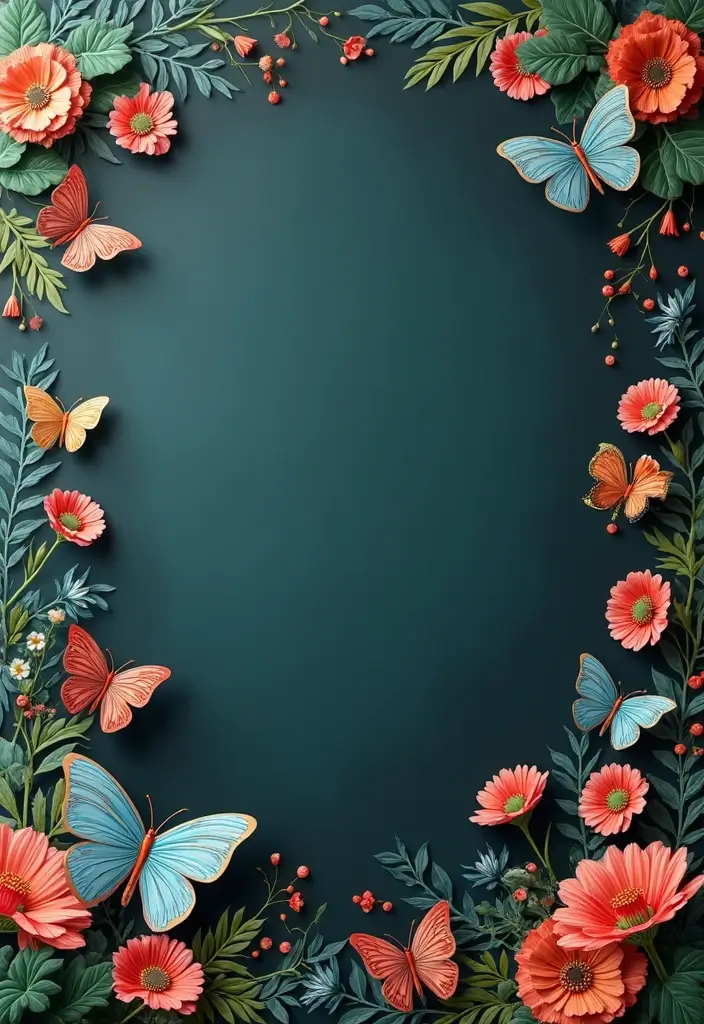 30 Paper Butterfly Wall Decor DIY Ideas That Bring Walls to Life - 20. Butterfly Chalkboard Art