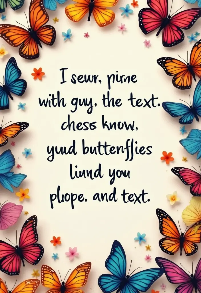 30 Paper Butterfly Wall Decor DIY Ideas That Bring Walls to Life - 23. Butterfly Quote Art