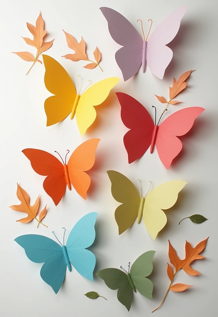 30 Paper Butterfly Wall Decor DIY Ideas That Bring Walls to Life - 26. Seasonal Butterfly Decor