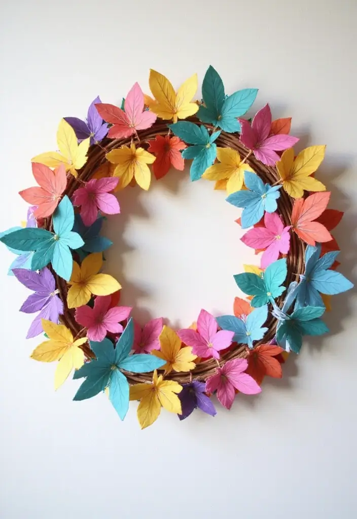 30 Paper Butterfly Wall Decor DIY Ideas That Bring Walls to Life - 7. Wreath of Butterflies