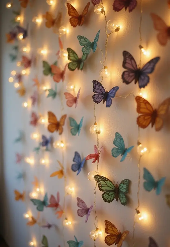 30 Paper Butterfly Wall Decor DIY Ideas That Bring Walls to Life - 8. Light-Up Butterfly Wall