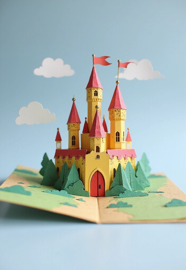 30 Paper Castle DIY Projects That Feel Like a Fairy Tale - 12. Pop-Up Castle Card.