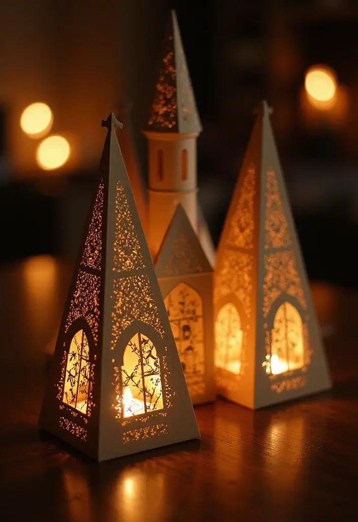 30 Paper Castle DIY Projects That Feel Like a Fairy Tale - 23. Castle-Themed Candle Holders.