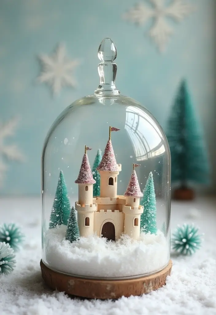 30 Paper Castle DIY Projects That Feel Like a Fairy Tale - 25. DIY Castle Snow Globe.