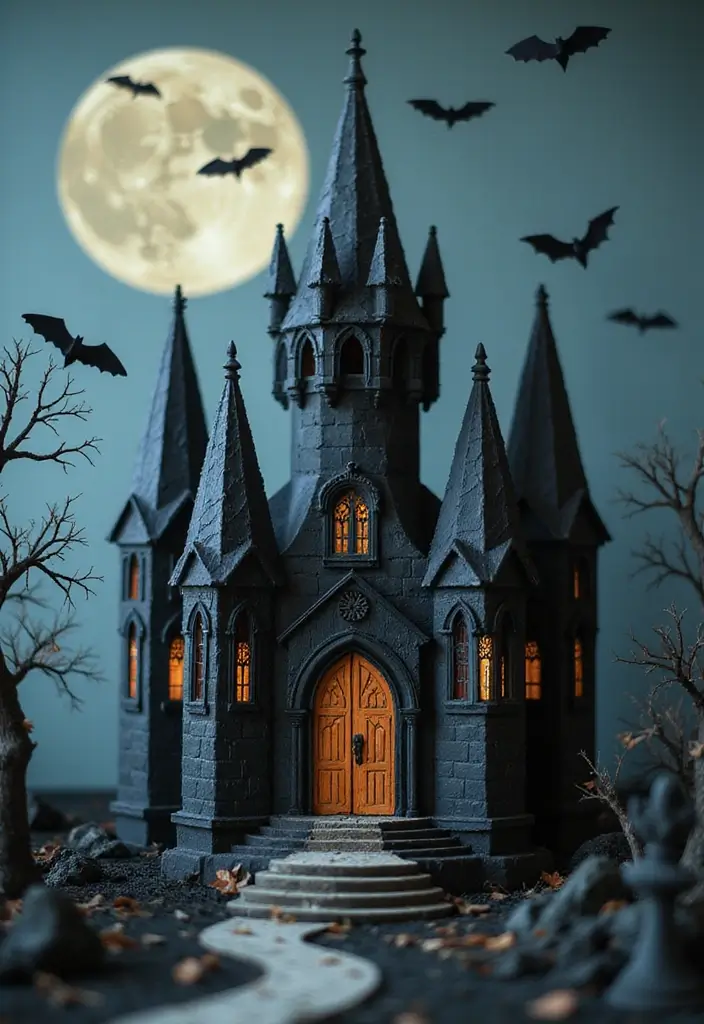 30 Paper Castle DIY Projects That Feel Like a Fairy Tale - 3. Gothic Castle Diorama.