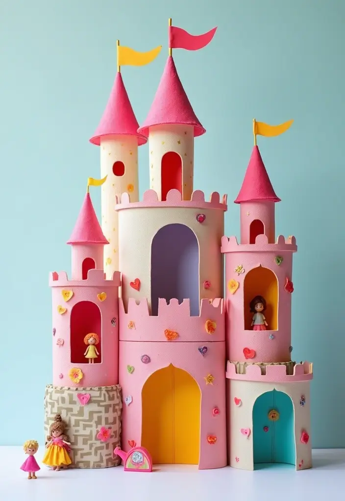 30 Paper Castle DIY Projects That Feel Like a Fairy Tale - 4. Princess Castle Playset.