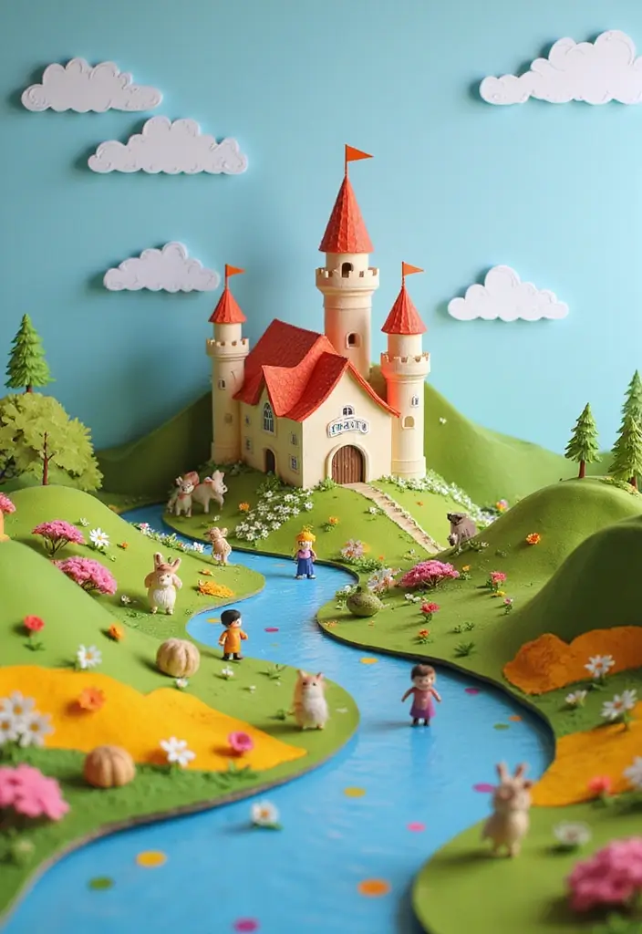 30 Paper Castle DIY Projects That Feel Like a Fairy Tale - 6. Fairytale Landscape.