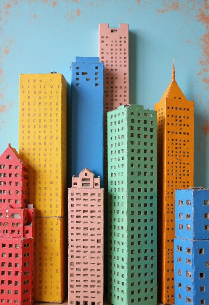 30 Paper House Crafts DIY Projects That Spark Imagination - 11. Skyscraper Cityscape