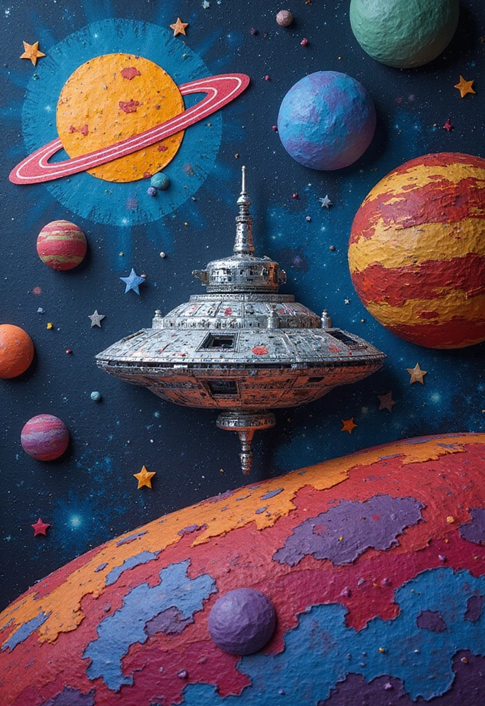 30 Paper House Crafts DIY Projects That Spark Imagination - 14. Space Station Home