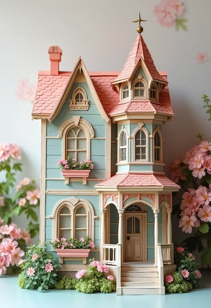 30 Paper House Crafts DIY Projects That Spark Imagination - 17. Victorian House