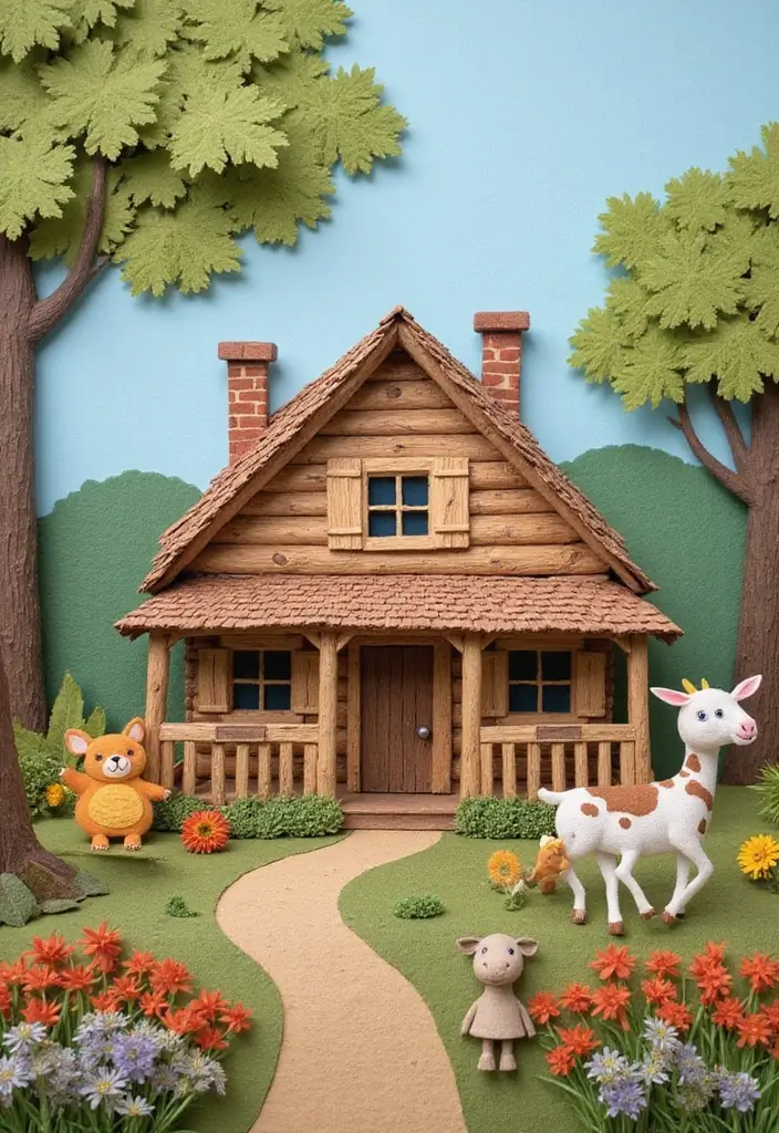 30 Paper House Crafts DIY Projects That Spark Imagination - 25. Rustic Farmhouse