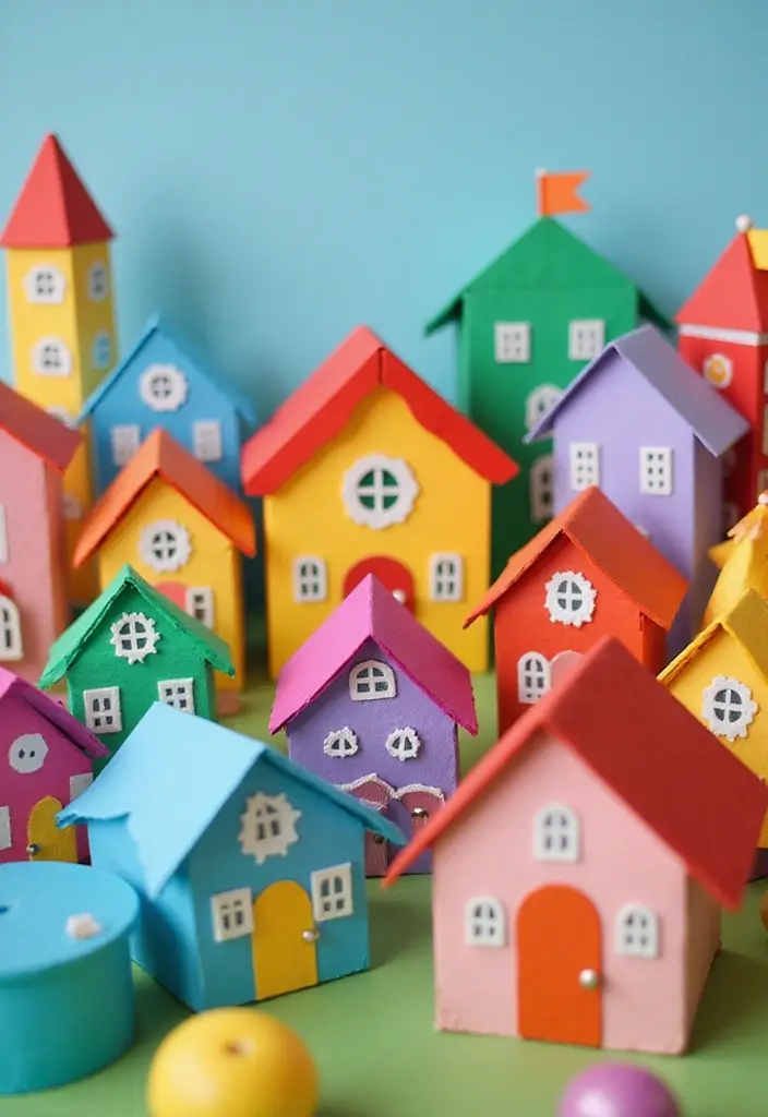 30 Paper House Crafts DIY Projects That Spark Imagination - 30. Paper House Parade